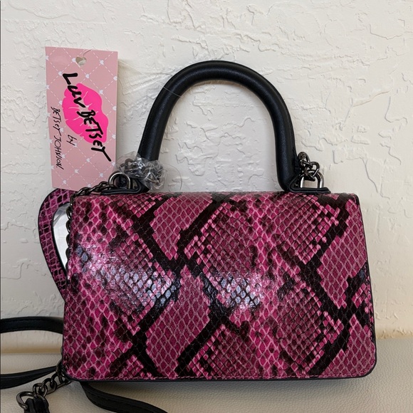 Luv Betsy by Betsy Johnson Snake Print Crossbody - Picture 4 of 8